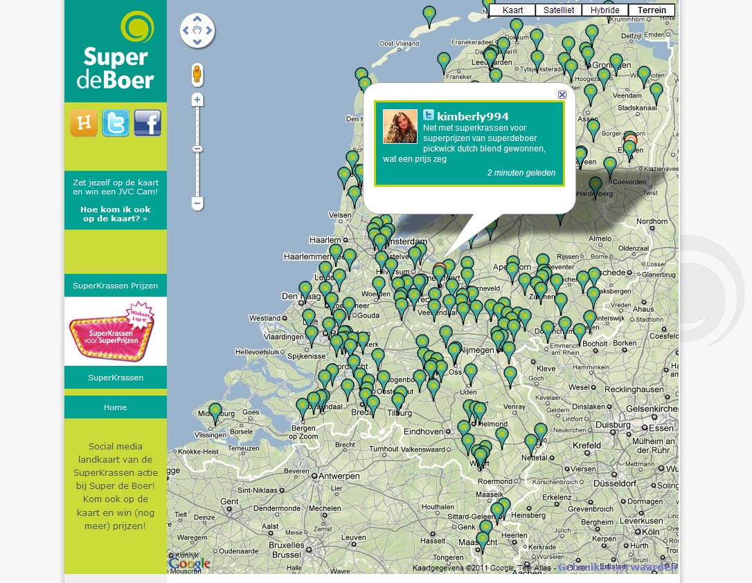 social media landkaart SuperKrassen Super de Boer